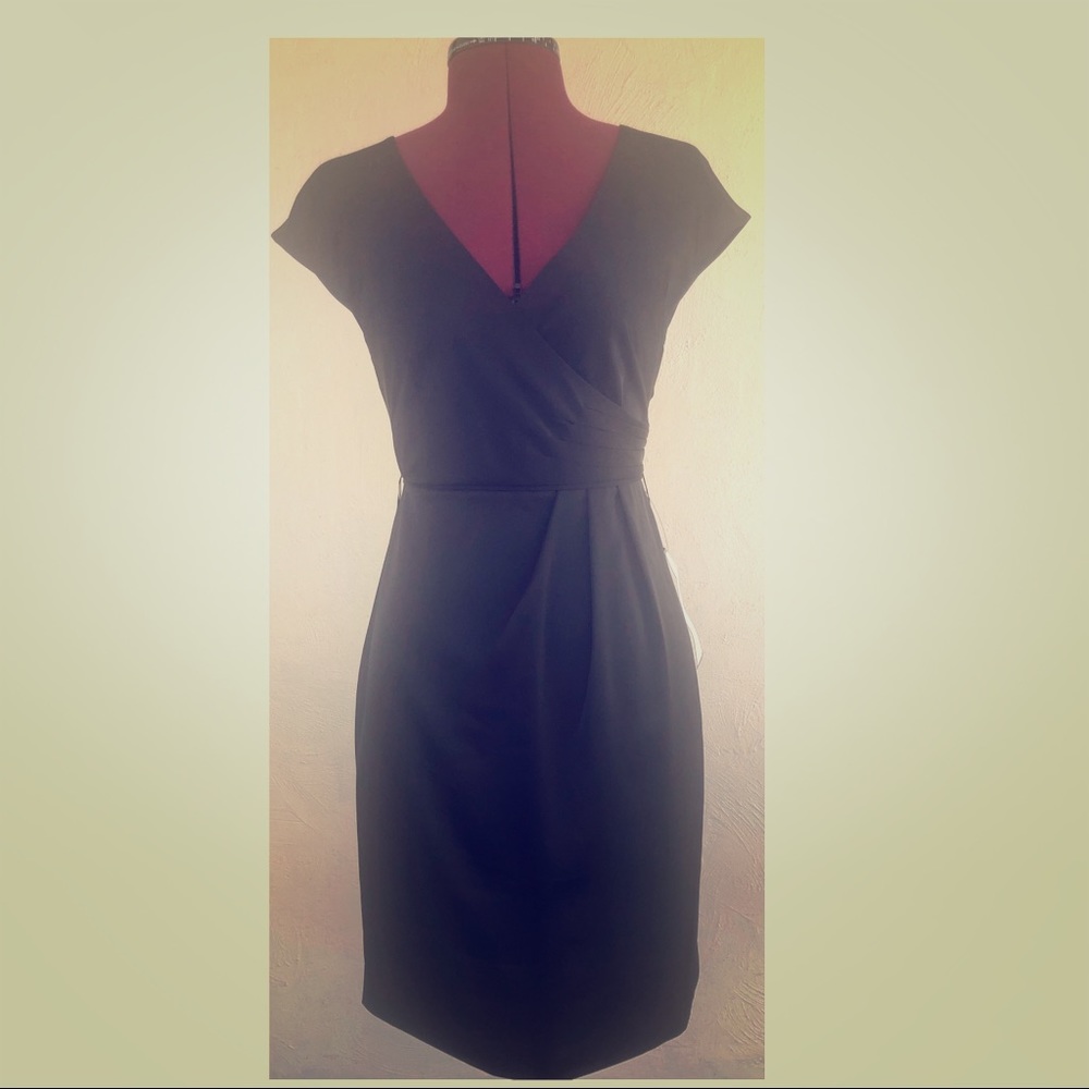 J Crew Special Occassion Black Satin Dress Sz 6P